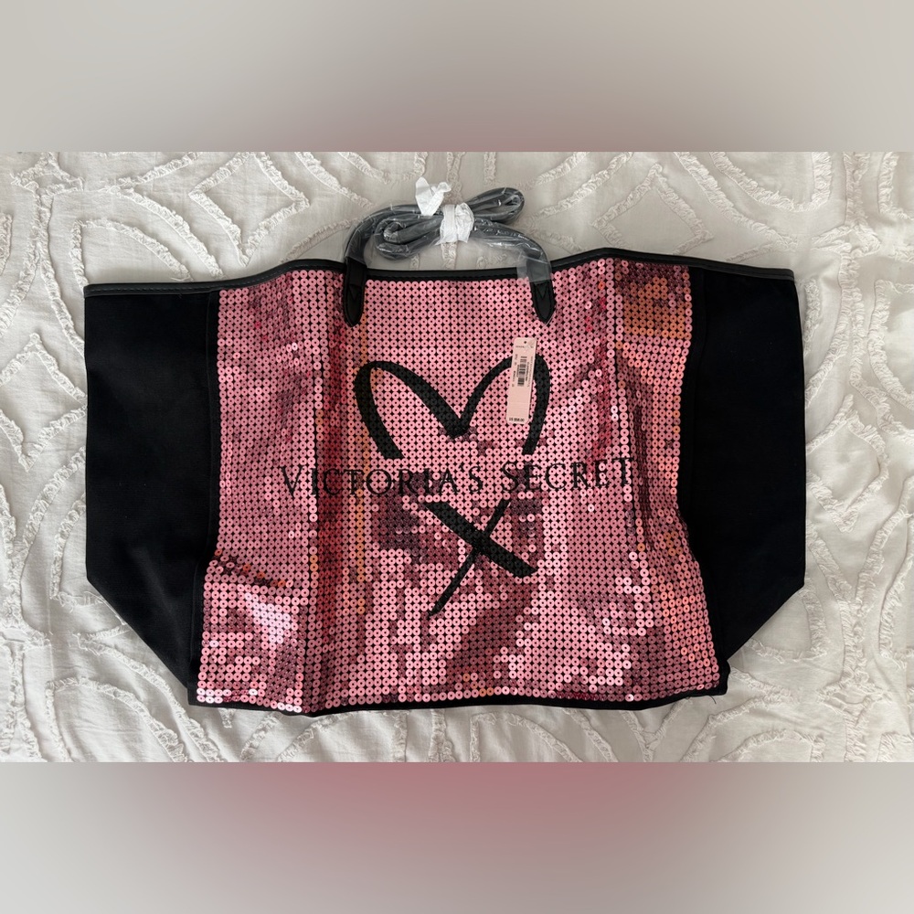 Victoria's Secret Pink Sequin Tote Bag NWT
